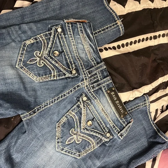Rock Revival Y2K Rhinestone Bootcut Jeans - Picture 2 of 4